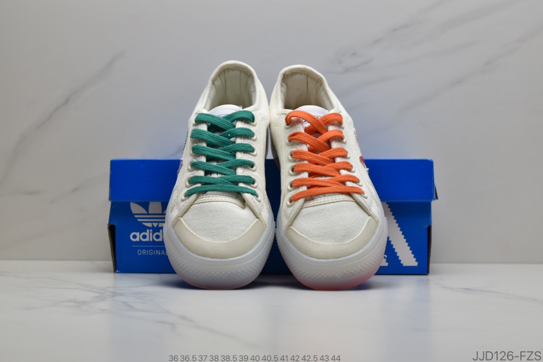 130 公司级Adidas 阿迪达斯NIZZA M 低帮校园休闲帆布板鞋 货号：FX3795