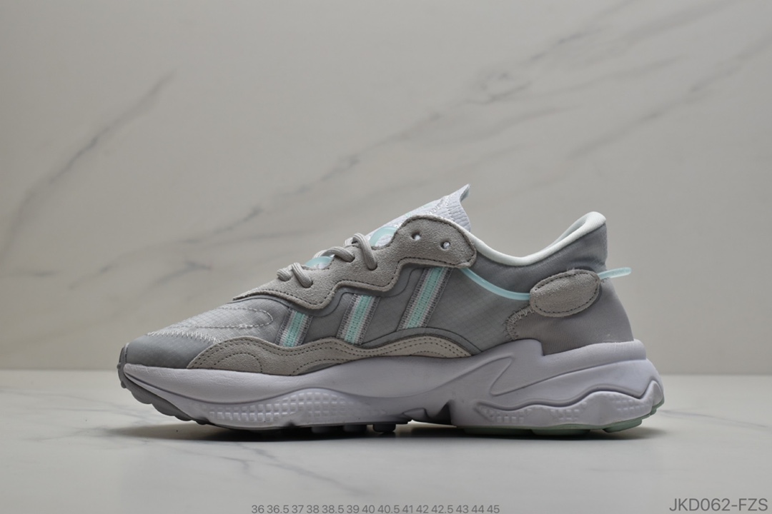 160 公司级Adidas阿迪达斯三叶草OZWEEGO薄荷绿2020年夏季神仙新色Adidas 阿迪达斯 Ozweego 复古休闲运动鞋 FX3821