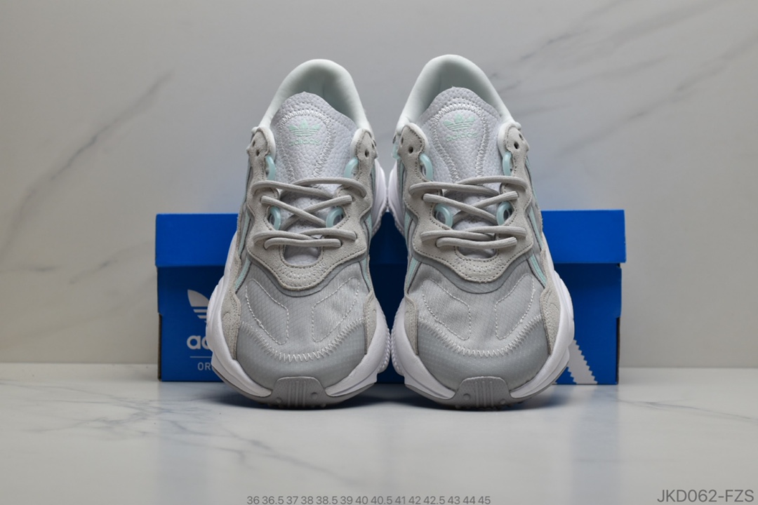 160 公司级Adidas阿迪达斯三叶草OZWEEGO薄荷绿2020年夏季神仙新色Adidas 阿迪达斯 Ozweego 复古休闲运动鞋 FX3821