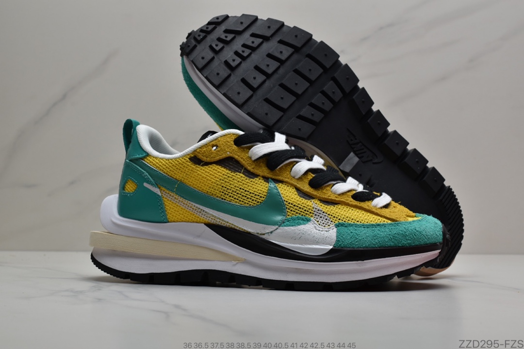 250 sacai x Nike Pegasus VaporFly SP”Green/Yellow/Black/White” 混合马拉松构解前卫变形三层底休闲运慢动跑鞋BV0073-001