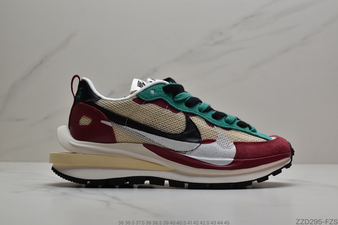 250 sacai x Nike Pegasus VaporFly SP”Green/Yellow/Black/White” 混合马拉松构解前卫变形三层底休闲运慢动跑鞋BV0073-001