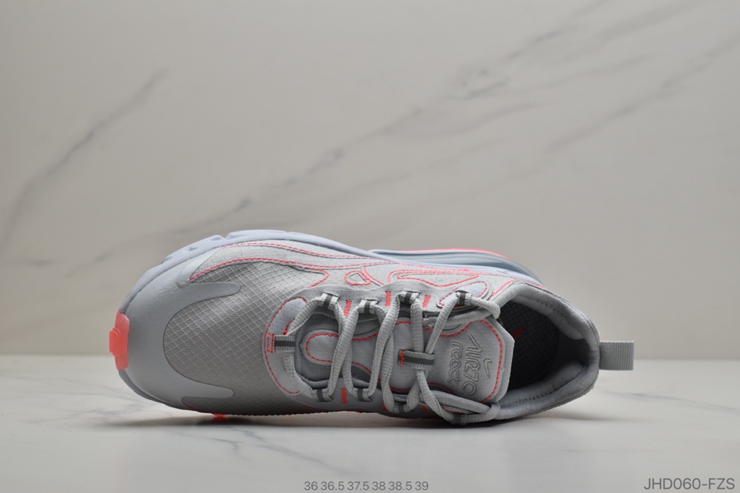 190 公司级Nike React Air Max 270 React  高盾桥网系纱列 机半能气跑垫步鞋CQ6549-100