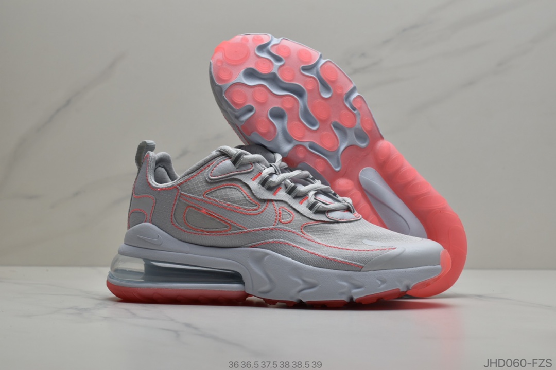 190 公司级Nike React Air Max 270 React  高盾桥网系纱列 机半能气跑垫步鞋CQ6549-100