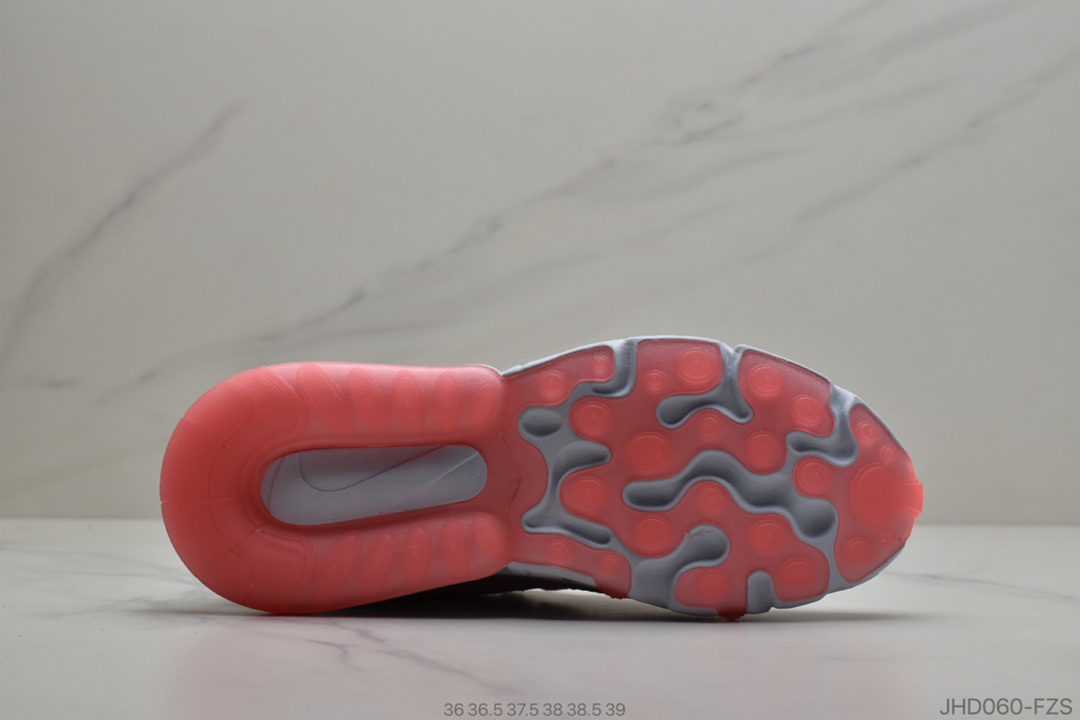 190 公司级Nike React Air Max 270 React  高盾桥网系纱列 机半能气跑垫步鞋CQ6549-100