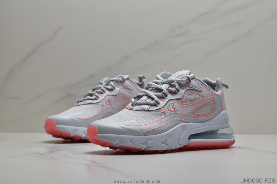 190 公司级Nike React Air Max 270 React  高盾桥网系纱列 机半能气跑垫步鞋CQ6549-100
