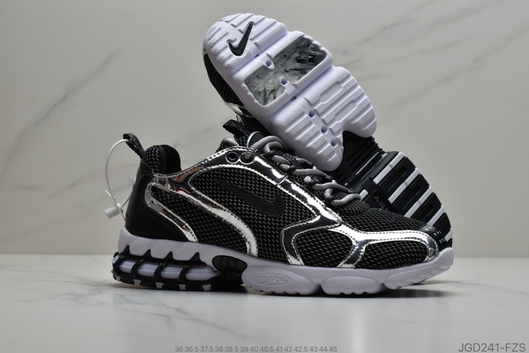 180 公司级Stussy x Air Zoom Spiridon CG 2 六层组合超级联名 沙漠黄复古跑步鞋 CQ5486-200