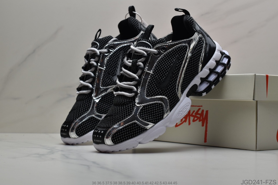 180 公司级Stussy x Air Zoom Spiridon CG 2 六层组合超级联名 沙漠黄复古跑步鞋 CQ5486-200