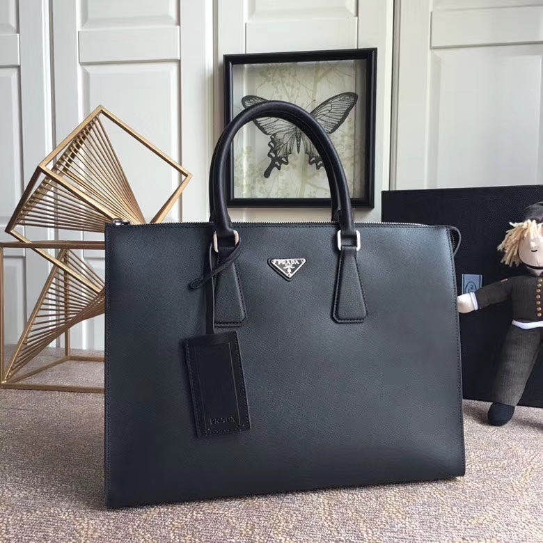 P familia lanza nuevo bolso masculino, 2VG030V triángulo negro, comprado placa original para desarrollo, sin diferencia…