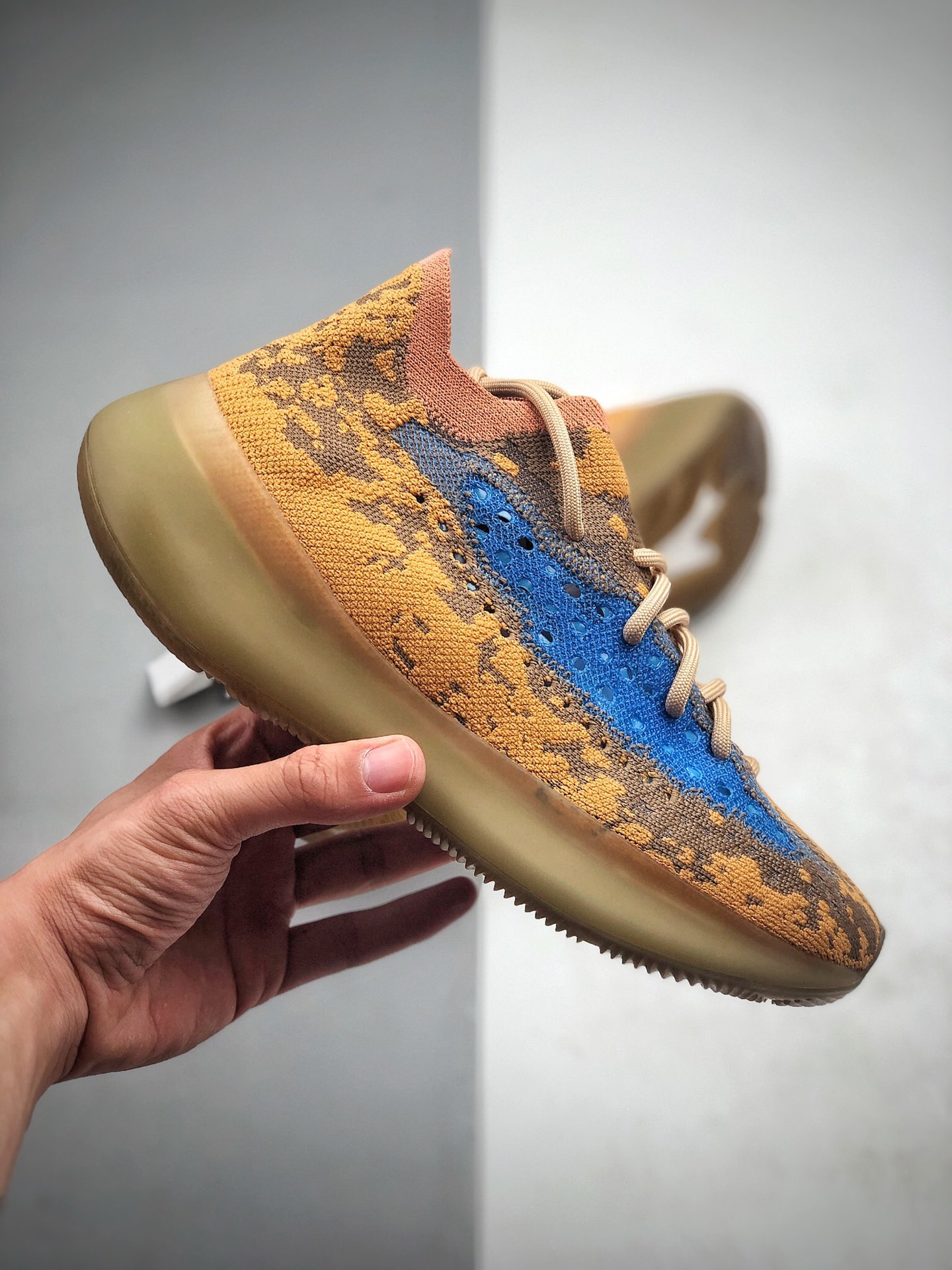 500  Adidas 阿迪达斯 Yeezy 380 Boost ” Blue Oat ”椰子380新配色出货 货号：Q47306