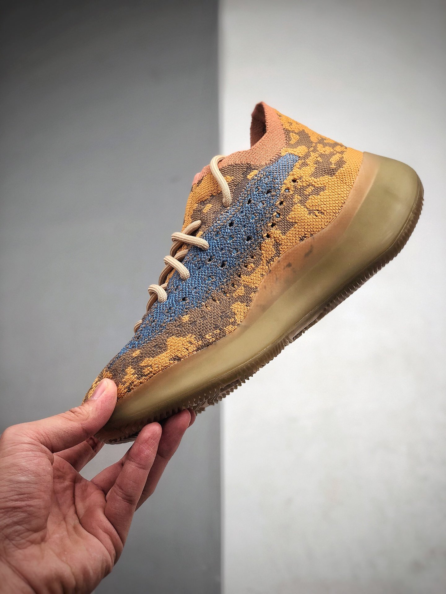 500  Adidas 阿迪达斯 Yeezy 380 Boost ” Blue Oat ”椰子380新配色出货 货号：Q47306