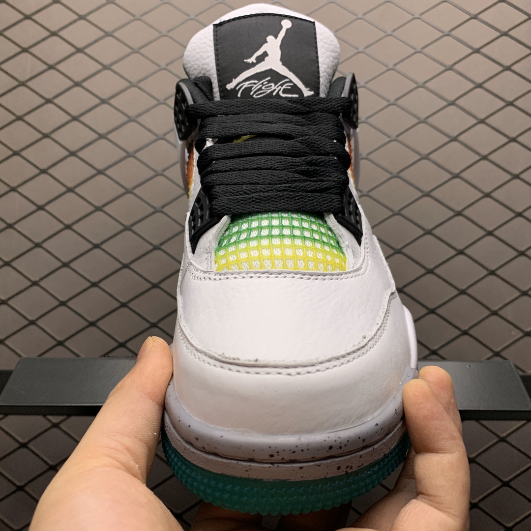 380 Air Jordan 4 Retro AJ4 乔4 彩虹 男子文化篮球鞋AQ9129-100 头层皮真标品质