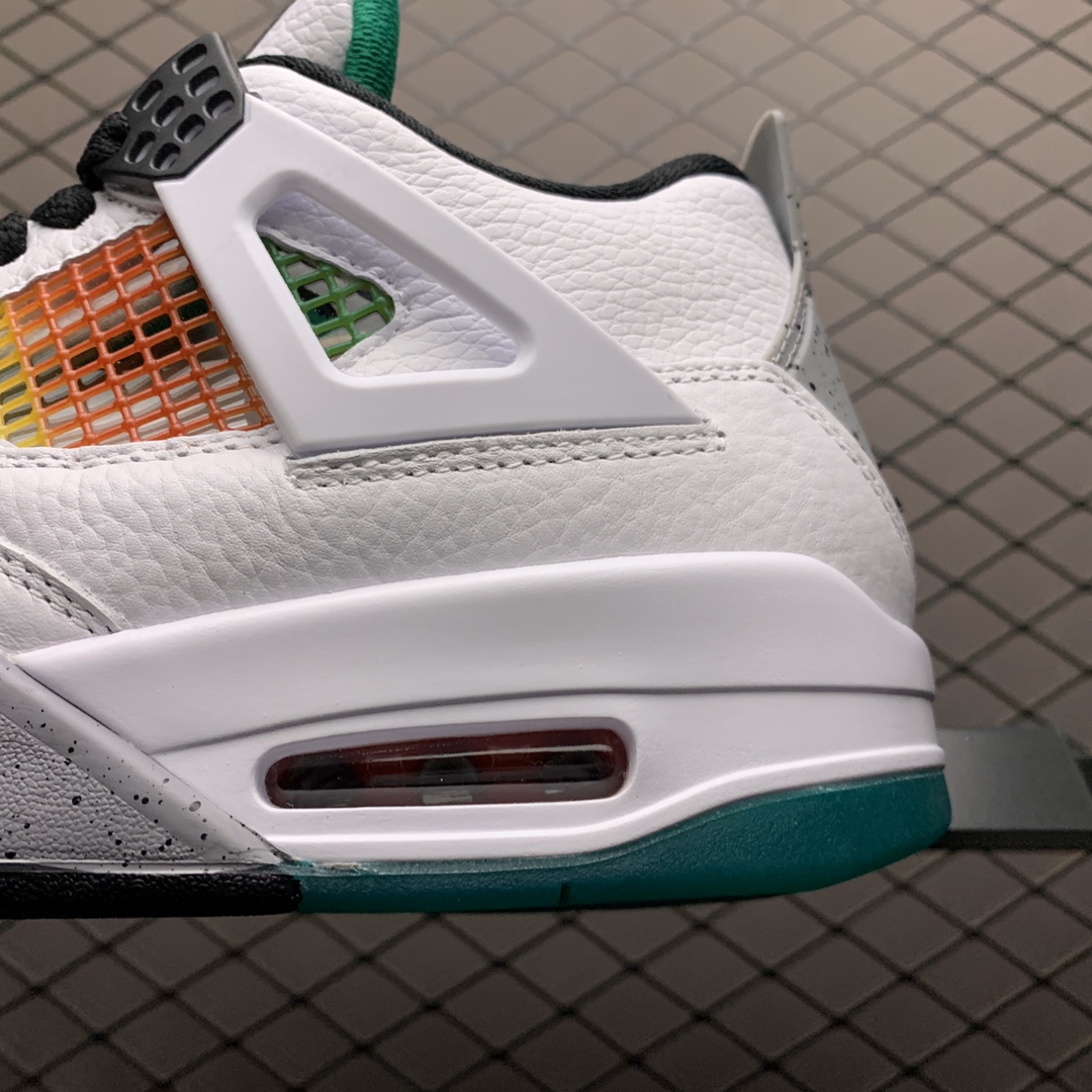380 Air Jordan 4 Retro AJ4 乔4 彩虹 男子文化篮球鞋AQ9129-100 头层皮真标品质