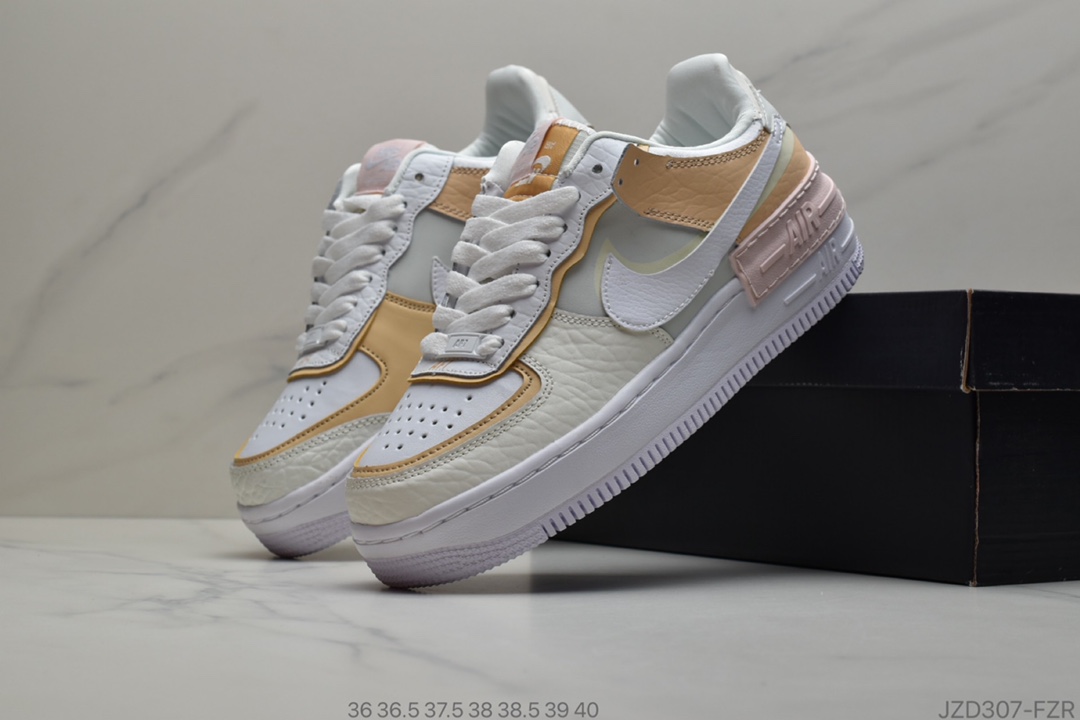 140 耐克 WMNS Air Force 1 Shadow”Tropical Twist”空一军号 轻增量高 低帮  板鞋”拼马接卡龙