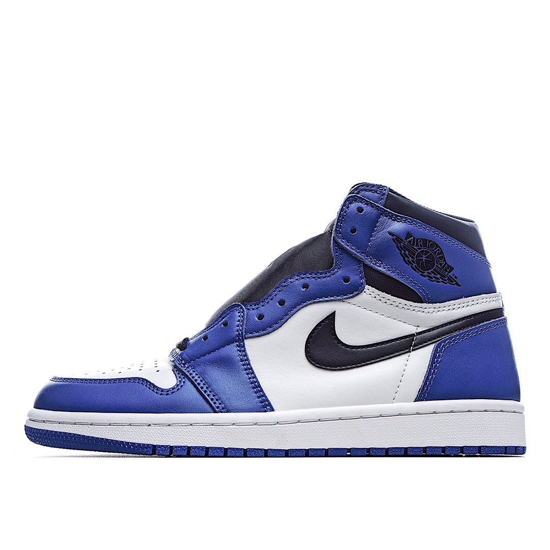 I0 Air Jordan 1 Retro High Game Royal 小闪电白蓝 乔丹一代 篮球鞋 555088-403原楦原纸板开发 原厂皮料 鞋面清洁度最高QC检验标准 控制溢胶 飞翼3D高频深度立体