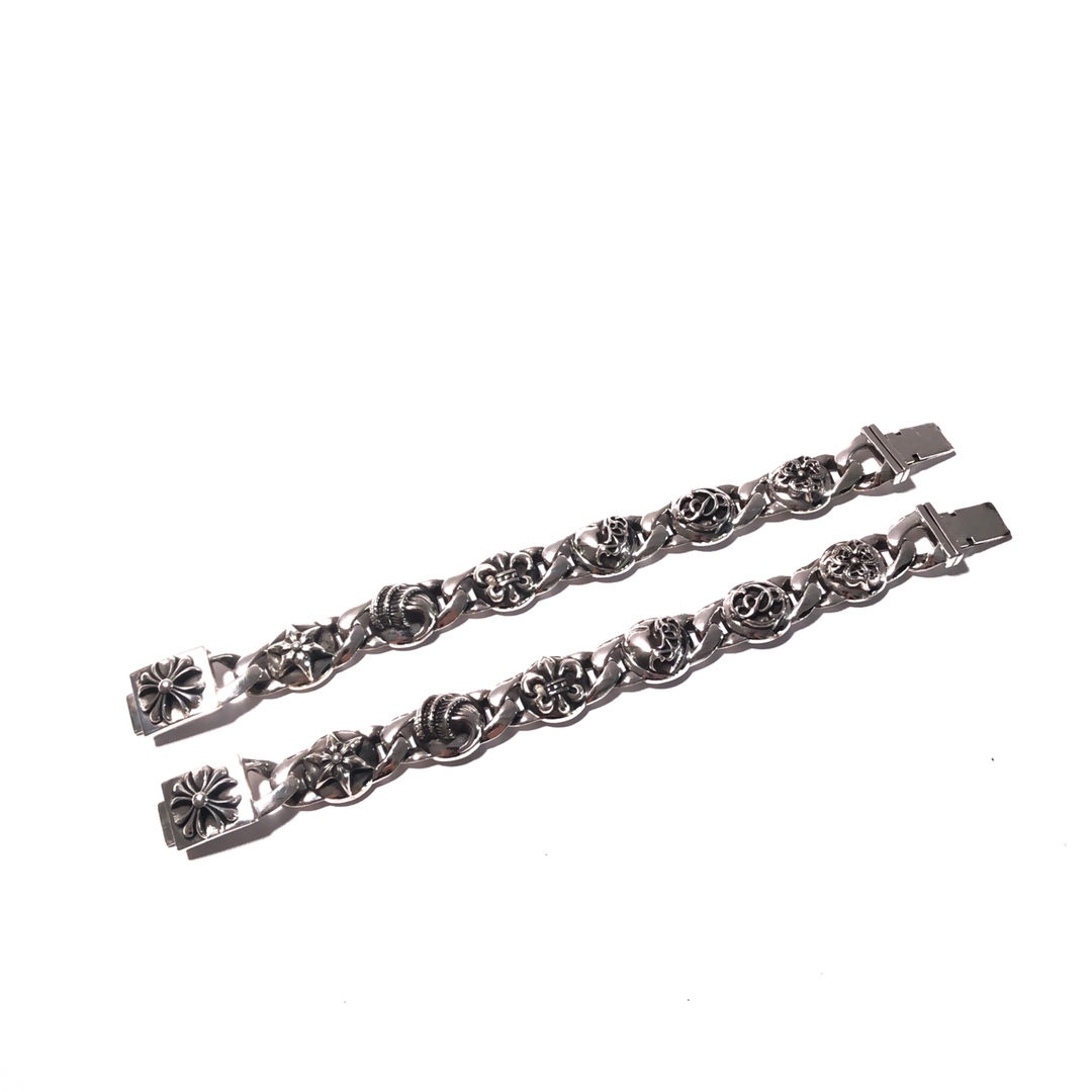 Chrome Hearts MZ出品， 开版 【新品推荐】 𝘾𝙝𝙧𝙤𝙢𝙚𝙃𝙚𝙖𝙧𝙩𝙨克罗心 Mutil Link粗手链