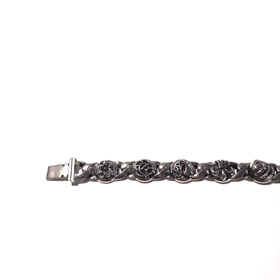 Chrome Hearts MZ出品， 开版 【新品推荐】 𝘾𝙝𝙧𝙤𝙢𝙚𝙃𝙚𝙖𝙧𝙩𝙨克罗心 Mutil Link粗手链