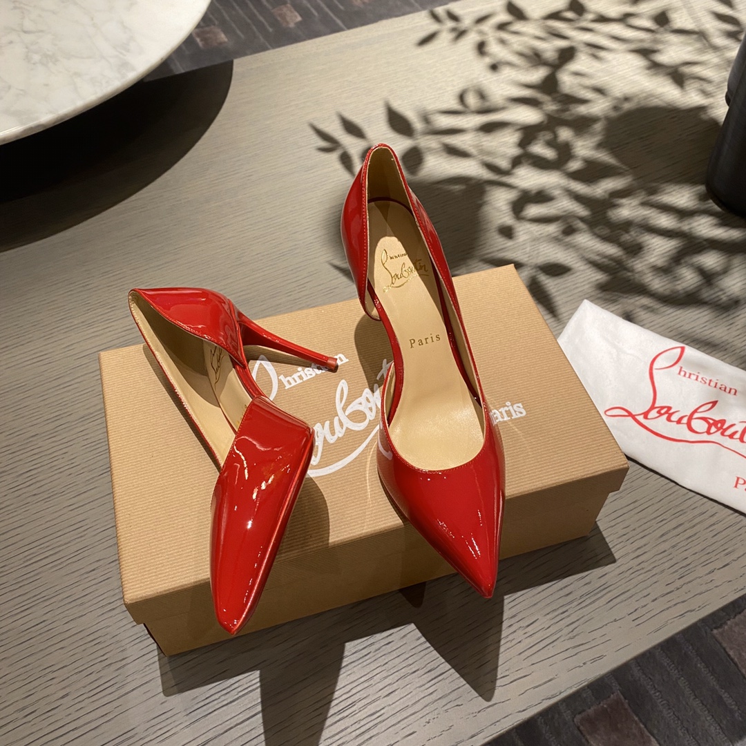 『Side Hollow Big Red』8.5cm Christian Louboutin CL Side Hollow Serie versión superior, recepción para