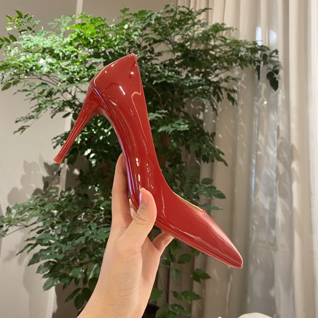 『Side Hollow Big Red』8.5cm Christian Louboutin CL Side Hollow Serie versión superior, recepción para