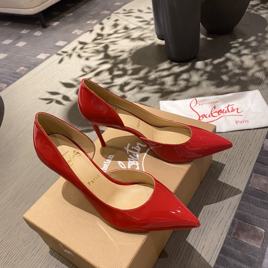 『Side Hollow Big Red』8.5cm Christian Louboutin CL Side Hollow Serie versión superior, recepción para