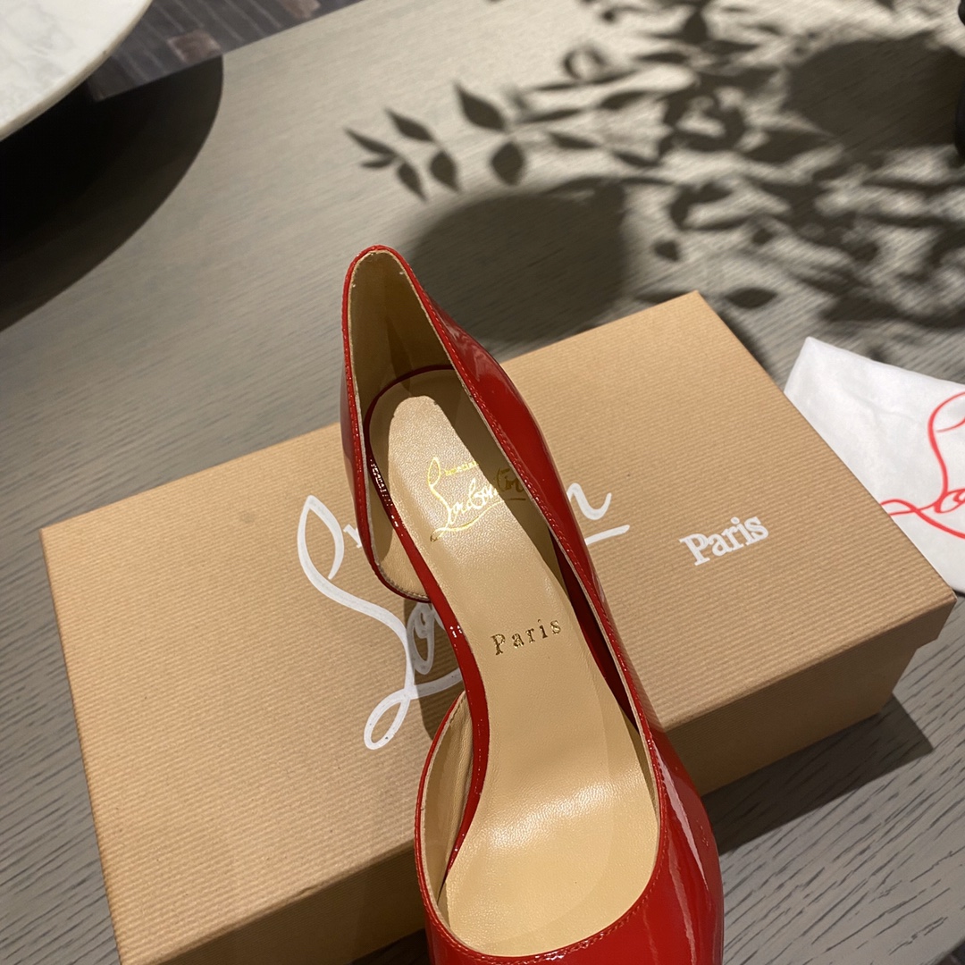 『Side Hollow Big Red』8.5cm Christian Louboutin CL Side Hollow Serie versión superior, recepción para