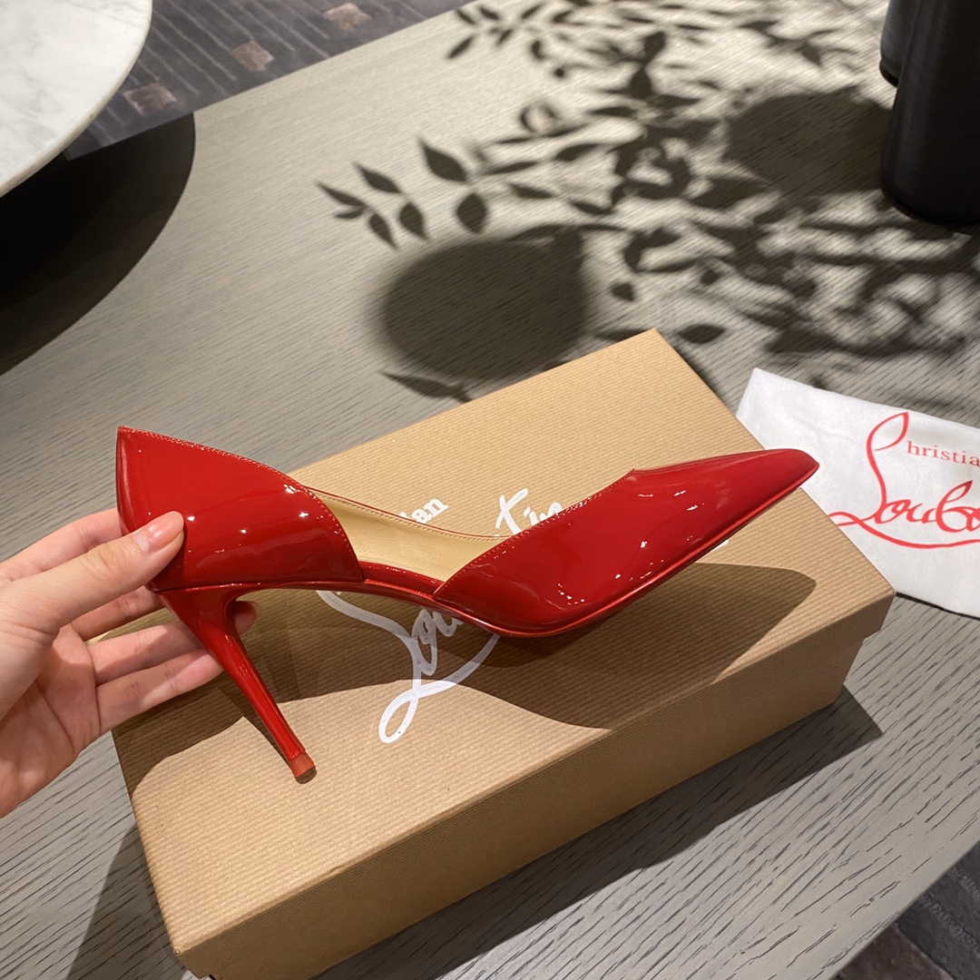 『Side Hollow Big Red』8.5cm Christian Louboutin CL Side Hollow Serie versión superior, recepción para