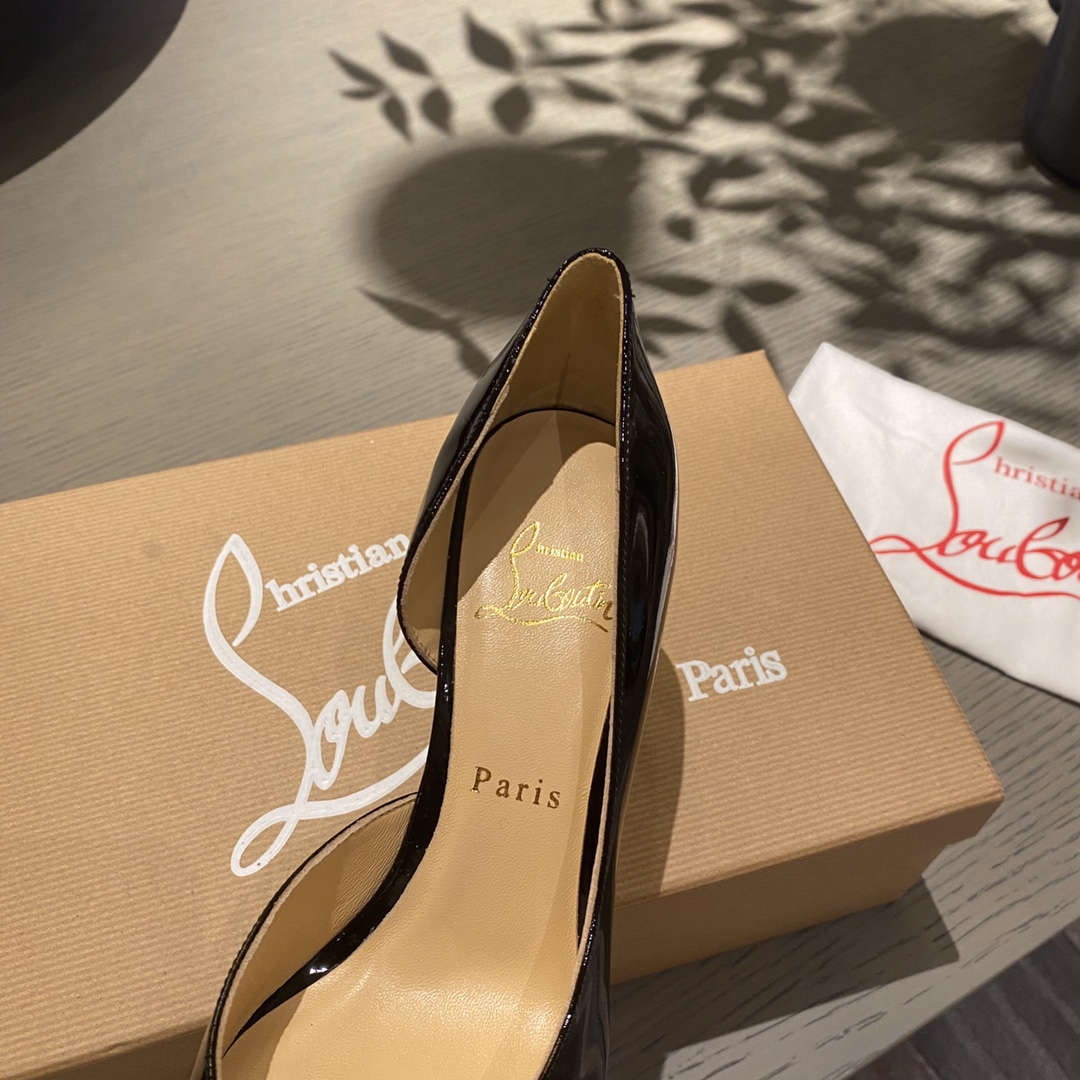 『Side Hollow Negro』8.5cm Christian Louboutin CL Side Hollow serie de versiones superiores, la bienve