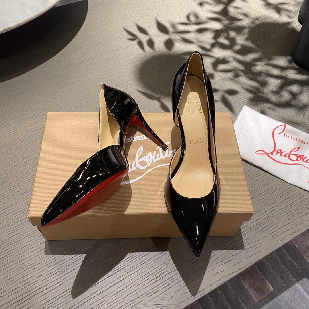 『Side Hollow Negro』8.5cm Christian Louboutin CL Side Hollow serie de versiones superiores, la bienve