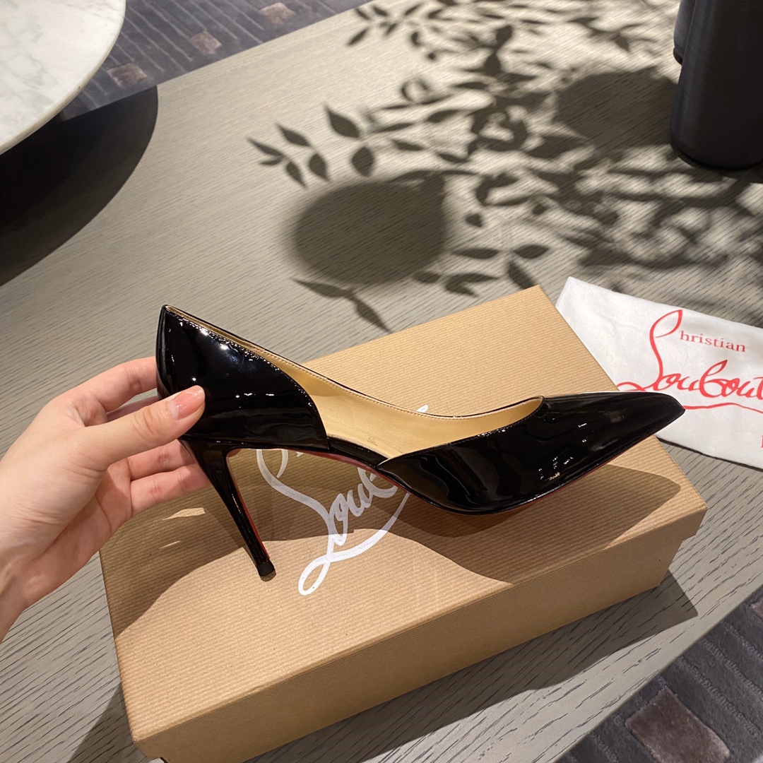 『Side Hollow Negro』8.5cm Christian Louboutin CL Side Hollow serie de versiones superiores, la bienve