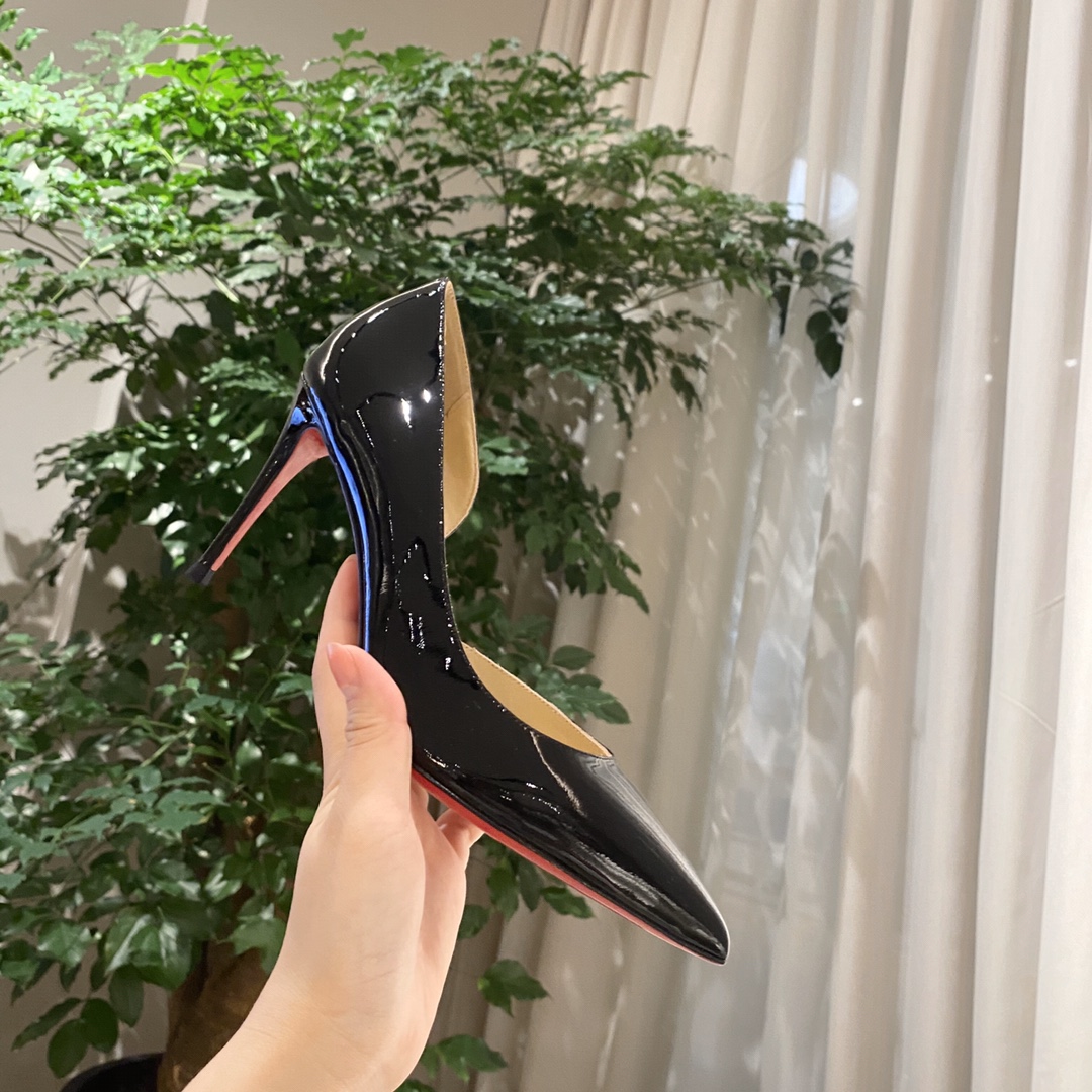 『Side Hollow Negro』8.5cm Christian Louboutin CL Side Hollow serie de versiones superiores, la bienve