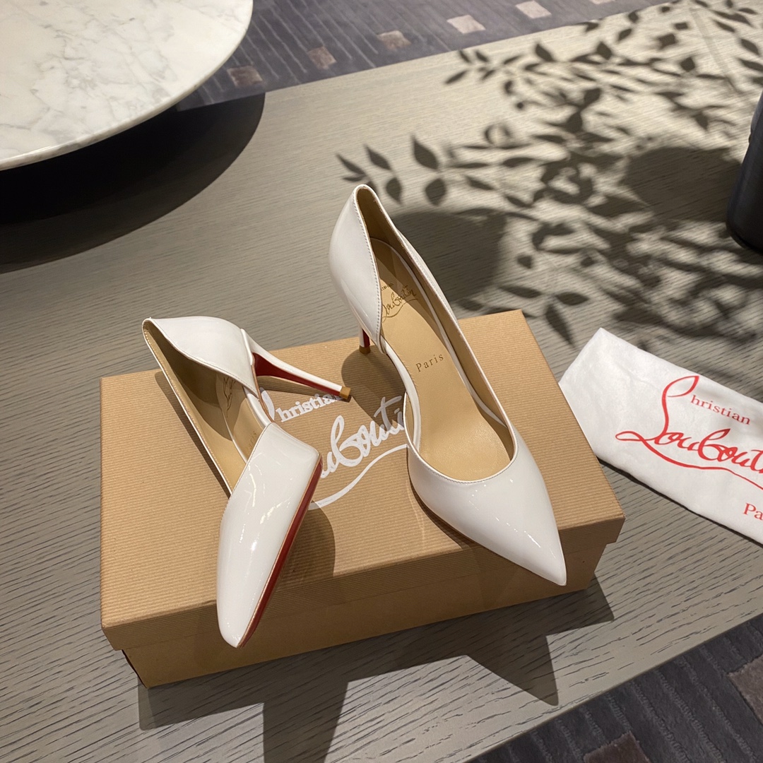 『Side Hollow Big Red』8.5cm Christian Louboutin CL Side Hollow Serie versión superior, recepción para