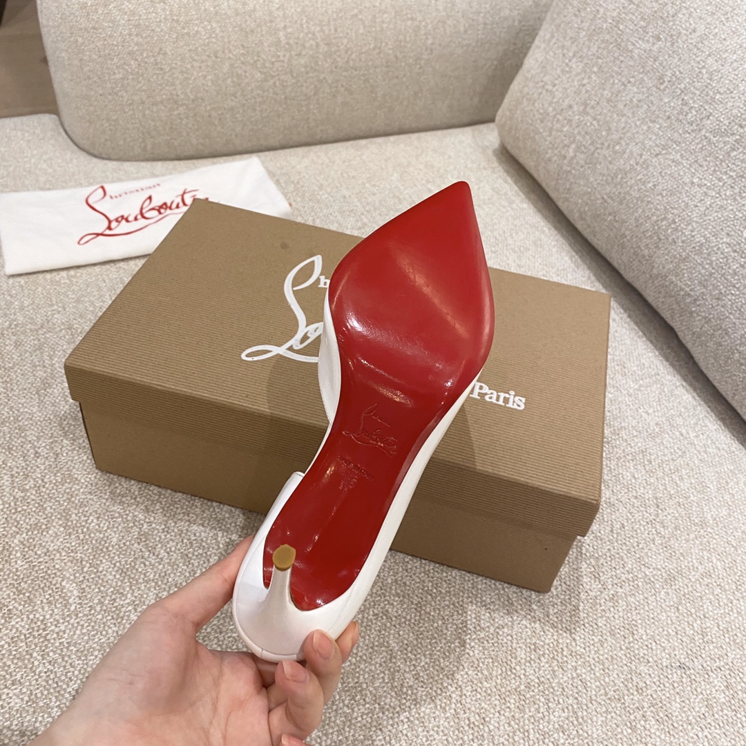『Side Hollow Big Red』8.5cm Christian Louboutin CL Side Hollow Serie versión superior, recepción para