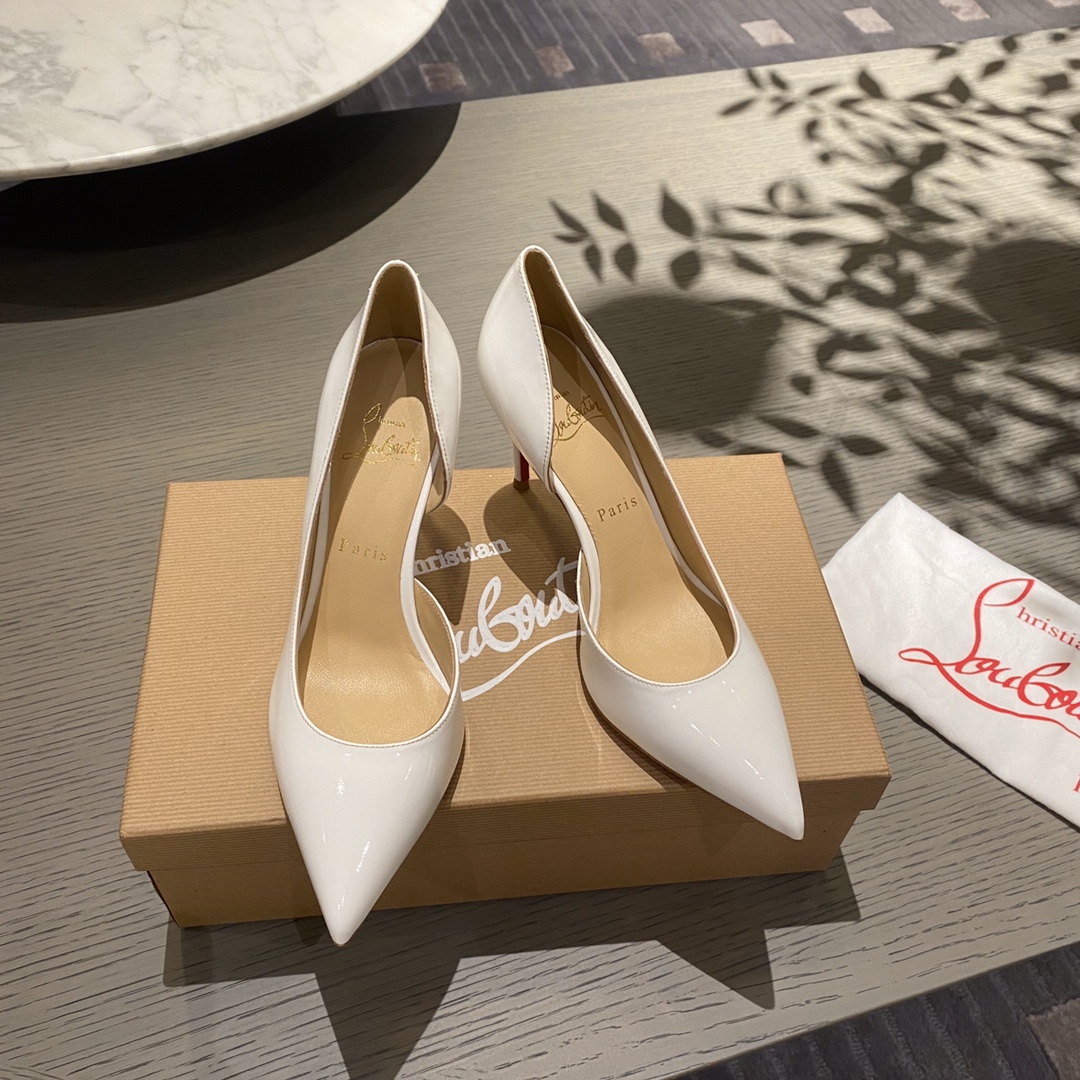 『Side Hollow Big Red』8.5cm Christian Louboutin CL Side Hollow Serie versión superior, recepción para