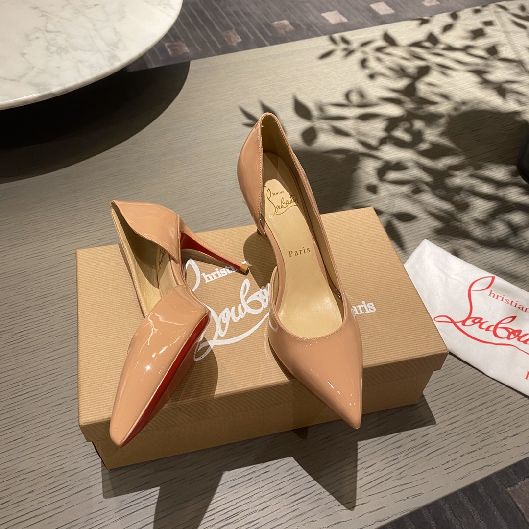 『Side Hollow Nude』8.5cm Christian Louboutin CL Side Hollow serie versión superior, bienvenido a comp