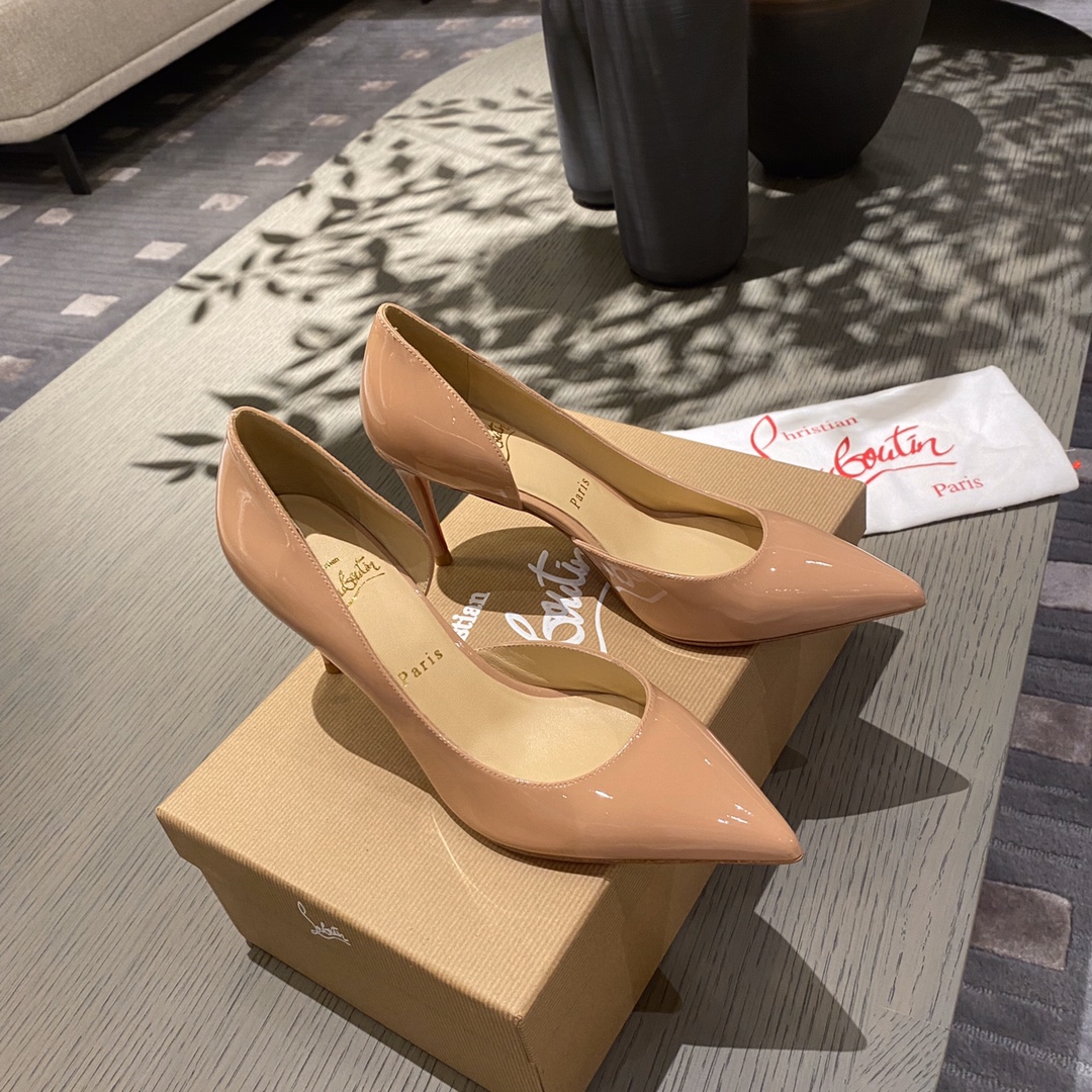『Side Hollow Nude』8.5cm Christian Louboutin CL Side Hollow serie versión superior, bienvenido a comp