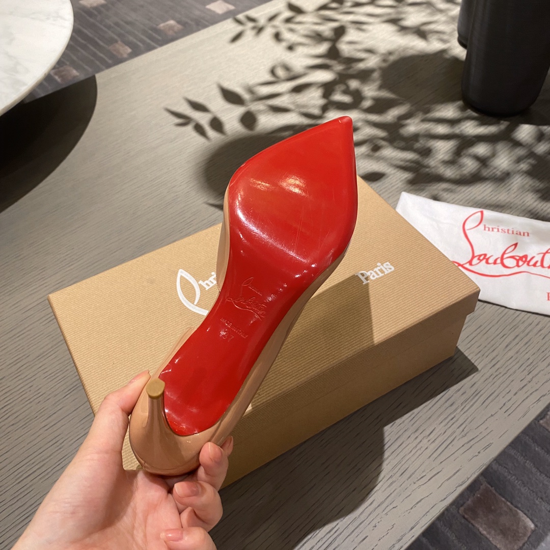 『Side Hollow Nude』8.5cm Christian Louboutin CL Side Hollow serie versión superior, bienvenido a comp