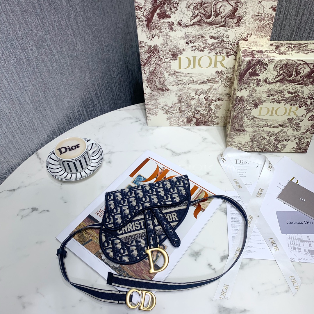 Wholesale Designer Shop
 Dior Saddle Belt Bags & Fanny Packs Gold Vintage Canvas Oblique