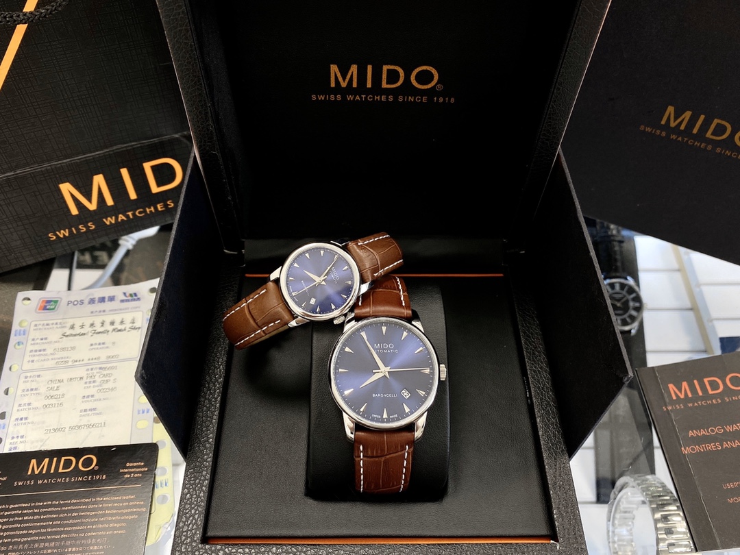 High-Quality Mido-Mido Belemselli Series Couple Watches with Imported Components - 图片 2