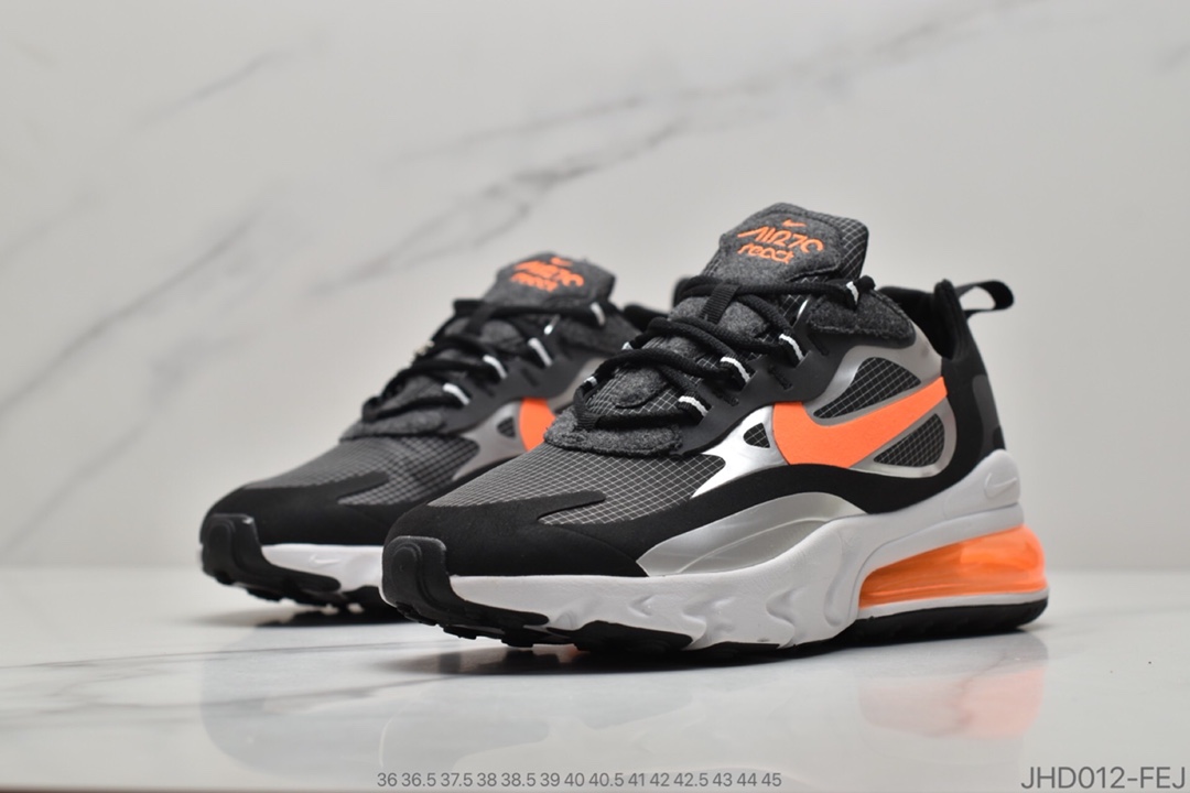 190  公司级耐克 Nike React Air Max 270 Just Do It 高桥盾网纱系列 机能半气垫跑步鞋 货号CQ4598-084
