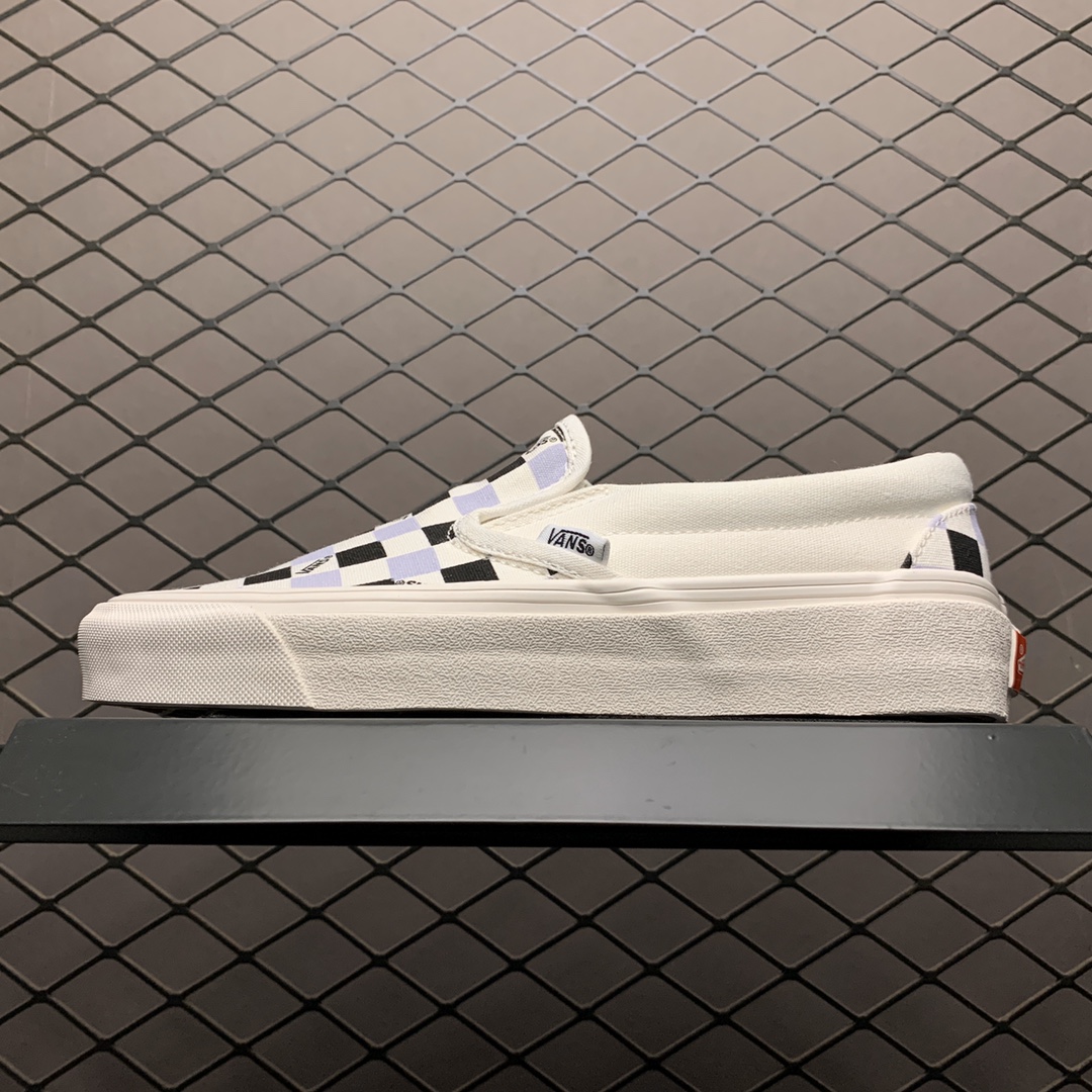 140 Vans 万斯 OG Cassic Slip-O 棋盘格低帮硫化休闲板鞋