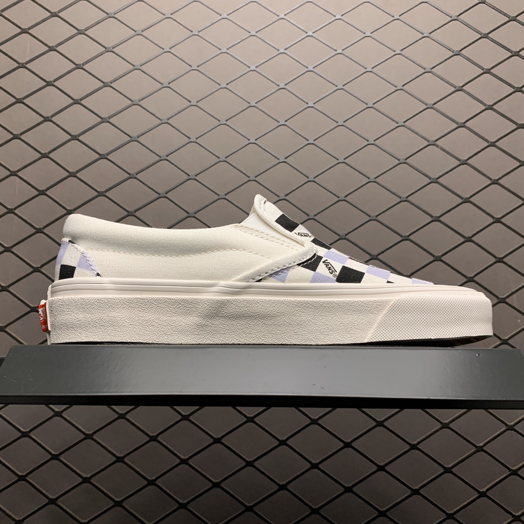 140 Vans 万斯 OG Cassic Slip-O 棋盘格低帮硫化休闲板鞋