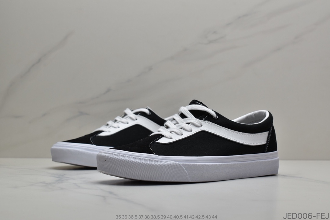 150 VANS Bold Ni吴亦凡同款范斯VANS Bold Ni经典复古黑白低帮男女情侣款休闲帆布板鞋VN0A3WLPOS7