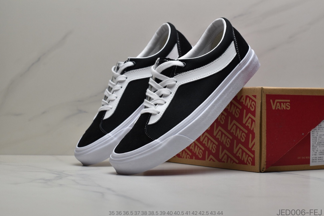 150 VANS Bold Ni吴亦凡同款范斯VANS Bold Ni经典复古黑白低帮男女情侣款休闲帆布板鞋VN0A3WLPOS7