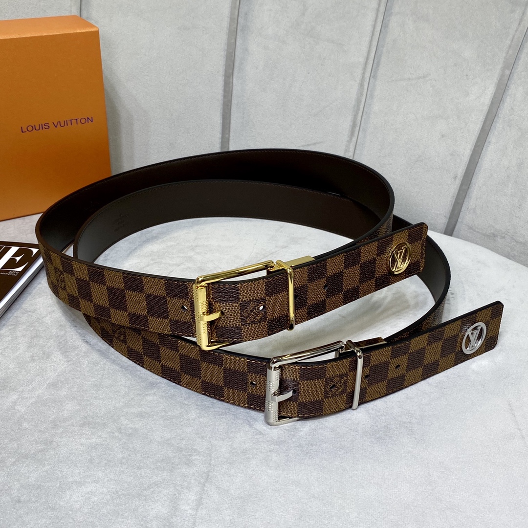 Louis Vuitton Belts Calfskin Cowhide