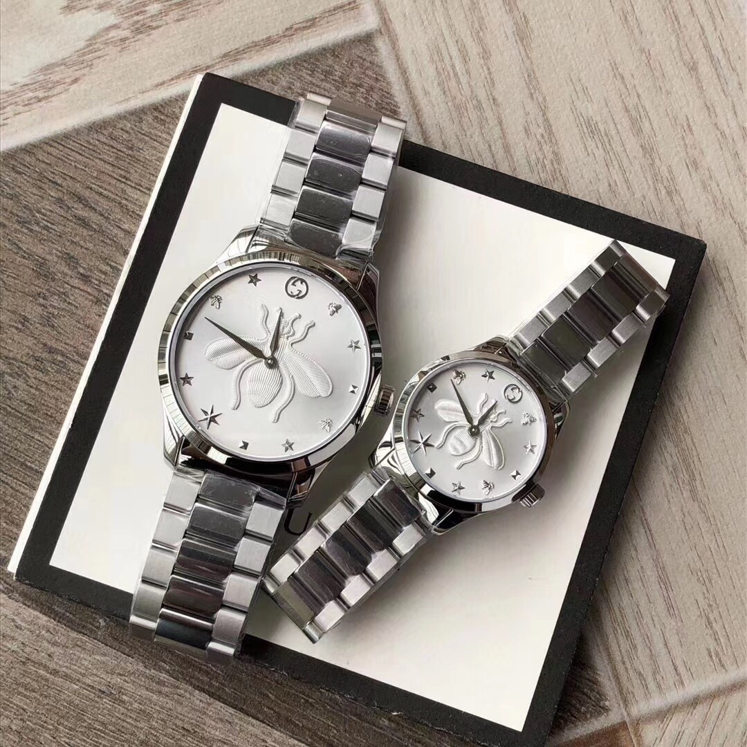 Gucci 到货 Gucci 最新小蜜蜂系列天猫款情侣表 男款~38mm 女款~28mm表径