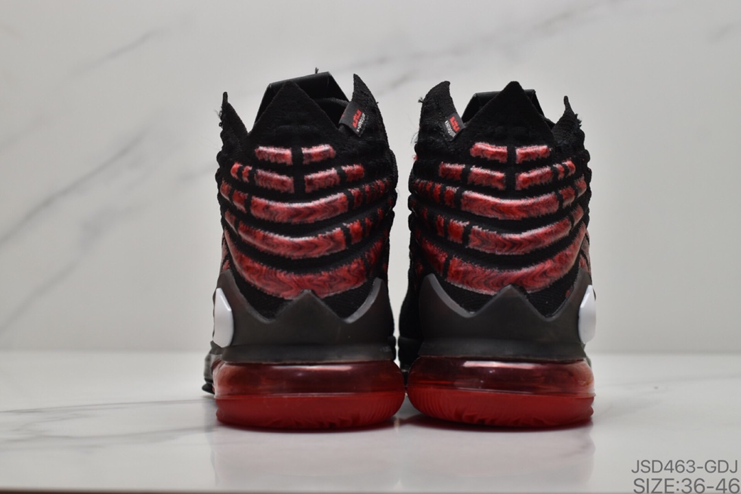 200 詹姆斯最新战靴Nike LeBron 17”Future Air”勒布朗·詹姆斯17代签名战靴室内实战高帮运动飞织篮球鞋 货号：BQ3177 006