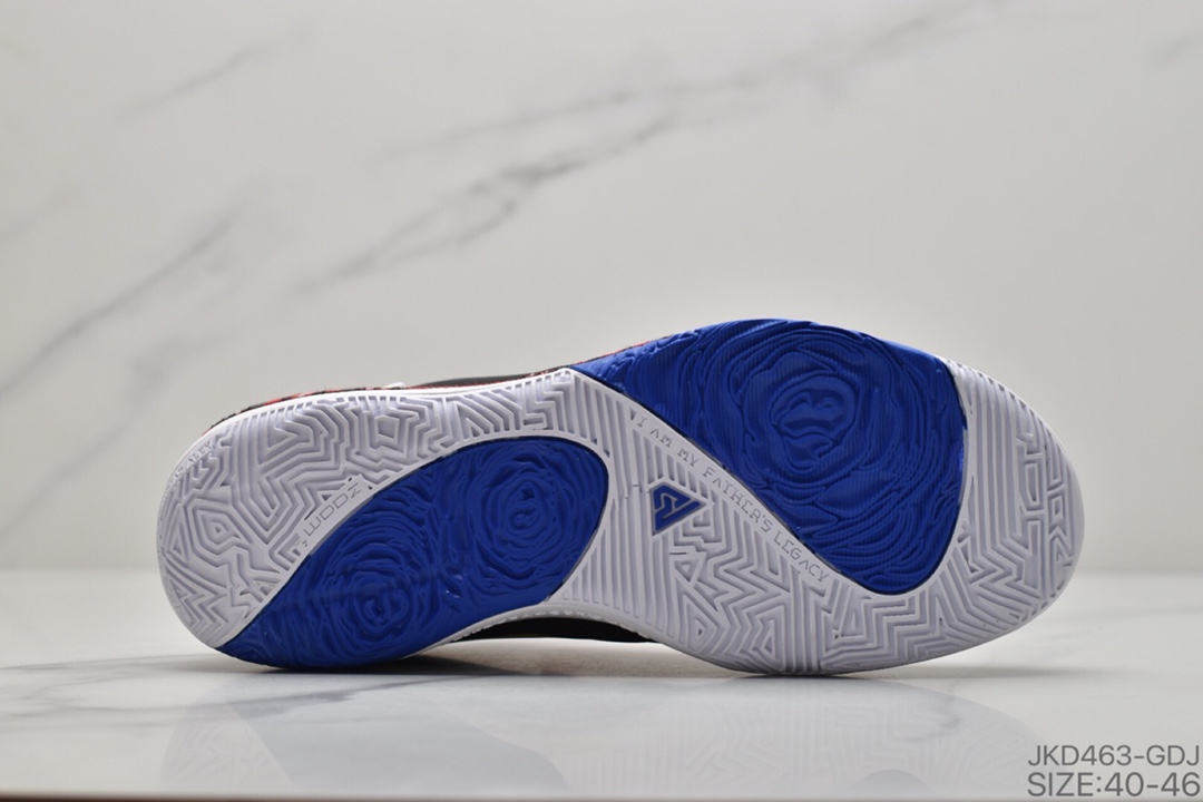 160 耐克Nike Zoom Freak 1 GPX 一代字母哥签名款 白黑倒钩 货号：BQ5633 064