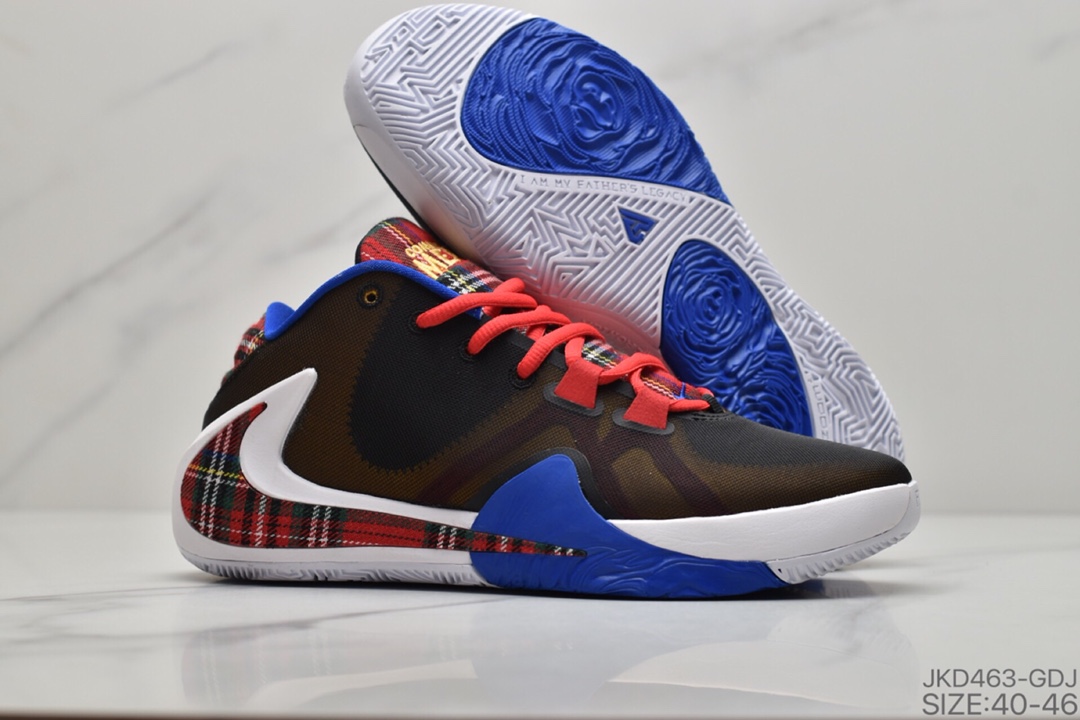 160 耐克Nike Zoom Freak 1 GPX 一代字母哥签名款 白黑倒钩 货号：BQ5633 064