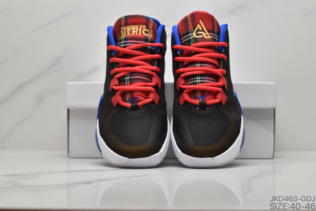 160 耐克Nike Zoom Freak 1 GPX 一代字母哥签名款 白黑倒钩 货号：BQ5633 064
