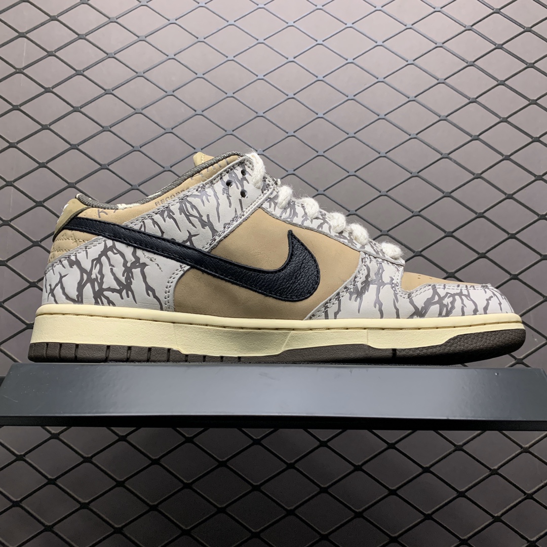 500 Travis Scott x Nike SB Dunk Low TS联名款限量板鞋 CT5053-002 爆裂纹