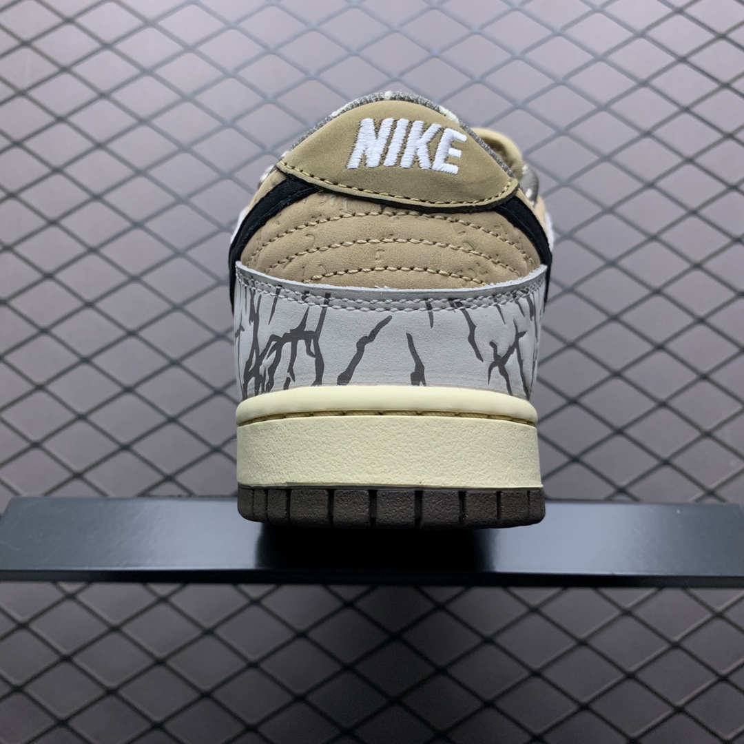 500 Travis Scott x Nike SB Dunk Low TS联名款限量板鞋 CT5053-002 爆裂纹